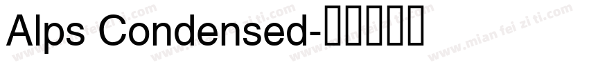 Alps Condensed字体转换